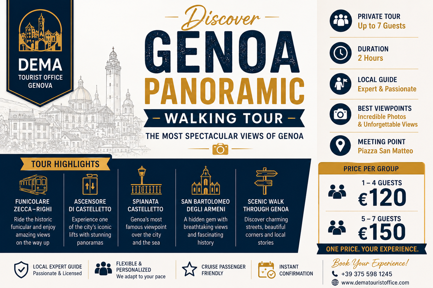 Genoa Panoramic Walking Tour | Best Views & Hidden Gems